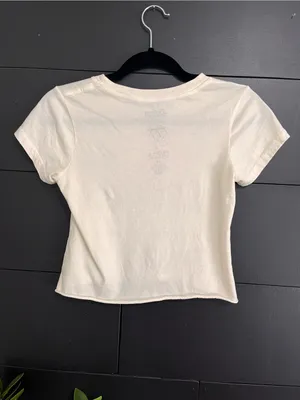 ROLLING STONES X PEOPLE OF LEISURE Women’s Rock Band Baby Tee Sz XS EUC thumbnail 2