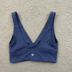Lululemon Align V Neck Sports Bra Pitch Blue Athletic Athleisure Women's 6 thumbnail 2