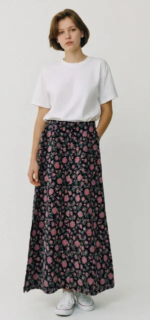 L 10-12 Long Skirt Maxi Velvet Prestige Vintage 80's Dark Academia Cottage Fairy thumbnail 1