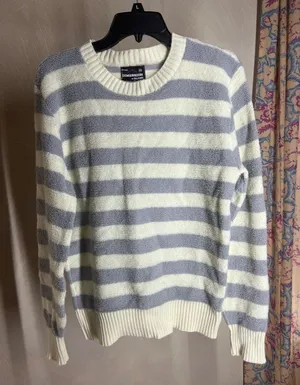 Vintage PulloverDimension By Milford Womens cream &grey|USA Made Crewneck|Size:M thumbnail 5