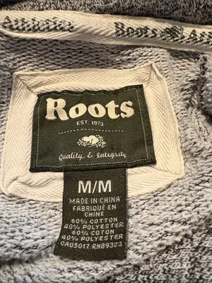 Roots Medium Grey Hooded Pullover Sweatshirt thumbnail 3