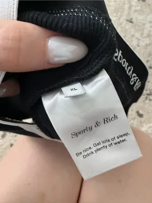 Sporty & Rich Serif Logo Cropped Tank Top Size XL thumbnail 3