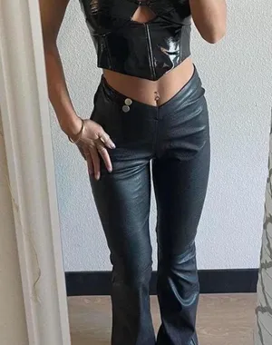 Tiger Mist Leather Pants Black thumbnail 1