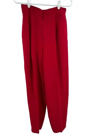 Chaus Red Women's 100% silk pants office 10 holiday professional party casual thumbnail 1