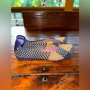 ECU EASY SPIRIT e360 ESGIBBY WOMEN 9.5 BALLET FLATS PURPLE MULTICOLOR thumbnail 3