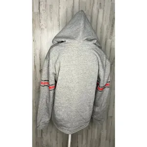 NWT‎ NHL Detroit Red Wings Women's Medium Gray V-Neck Pullover Hoodie Jacket thumbnail 4