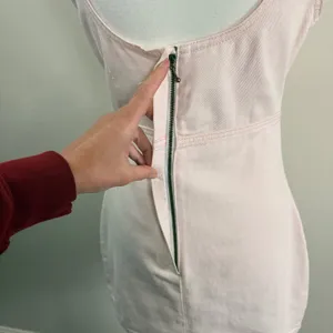 Lioness Pink Denim‎ Mini Dress Square Neck Sleeveless Bodycon Pastel Size L thumbnail 5