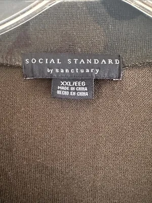 Social Standards Women's Camo Button-Front Cardigan - Olive Camo thumbnail 4