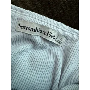 Abercrombie & Fitch Baby Blue Ribbed Pull On Maxi Skirt Size Large Stretchy thumbnail 6