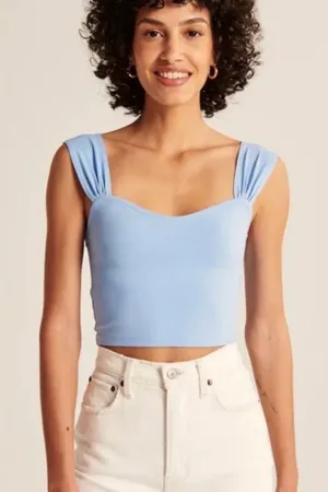 Abercrombie & Fitch SoftAF Seamless Sweetheart Crop Top Size XL NWOT thumbnail 1