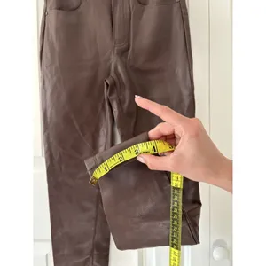 Free People Brown Faux Leather Skinny Pants 27 thumbnail 7