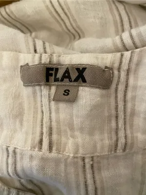 Flax Sleeveless 100% Linen Midi Stripe Dress Small thumbnail 5