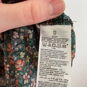 OLD NAVY Long Sleeve Lace Trimmed Floral Print Blouse Brown Button Cottagecore thumbnail 9