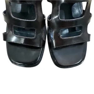 Steve Madden dark brown Leather Sandals Y2K thumbnail 5