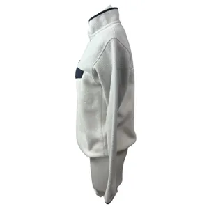 Patagonia Synchilla Snap-T Fleece Women's White Long Sleeve Sweater Top Size S thumbnail 5