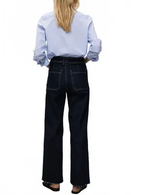 Mango Catherin Rinse-Wash Culotte Jeans NWT Open Blue Size 4 (EUR 36) thumbnail 2