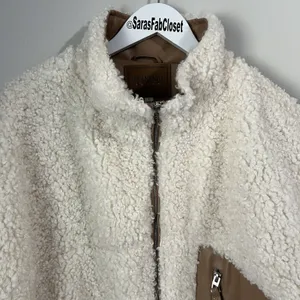 Blank NYC‎ Women's Large Bomber Jacket Faux Shearling Sherpa Vegan Leather Trim thumbnail 4