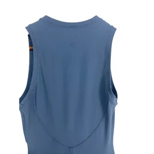 Lululemon All Aligned Ribbed Nulu Midi Dress‎ Washed Denim Size 2 thumbnail 9
