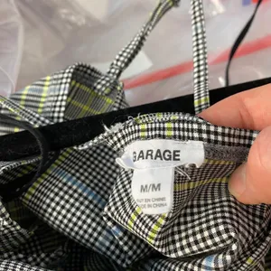 Garage‎ Regina Halter Plaid Cropped Fitted Stretch Retro Inspired Strappy Medium thumbnail 6