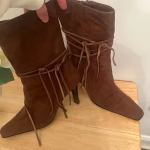 Anne Michelle Boots Size 9 brown suede fringe boots festival ankle boots thumbnail 3