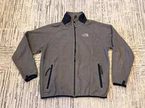 The North Face women's large gray/black fleece jacket thumbnail 1