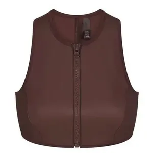 SKIMS Rubberized Scuba Swim High Neck Bikini Top Cocoa 2X Womens‎ Plus Size thumbnail 11