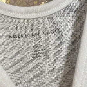 American Eagle Outfitter long sleeve white boho ruffle top, size S, NWT thumbnail 2