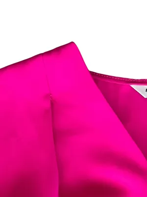 Amanda Uprichard Women’s Ciara Surplice Neck Long Sleeve Smock Waist Pink Dress thumbnail 9