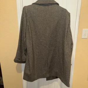 Westbound Houndstooth Pea Coat Sz 12 Wool Blend Exclusively Made For Dillard’s thumbnail 11