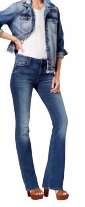 7 for All Mankind Low Rise Boot Cut Jeans 24 X 32 thumbnail 1