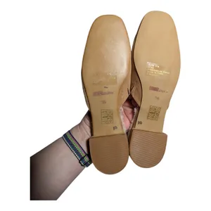 Anthropologie Matiko Camel Tan Suede Shearling Lined Square Toe Mules 36 5.5 thumbnail 5