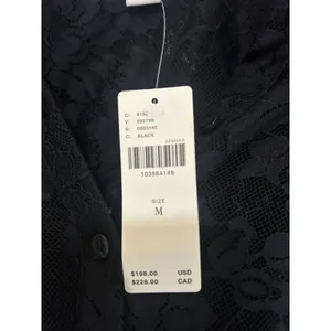 Anthropologie Maeve Fringe Twofer Dress Black Sz M NEW Elegant Classic Party thumbnail 10
