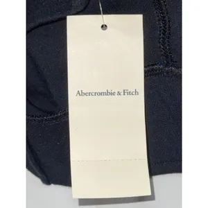 NWT Abercrombie & Fitch Black Pull On Pleated Wide Leg Dress Pants Trousers Sz M thumbnail 7