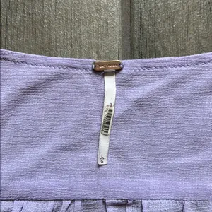 Free People Purple Crop Tie Front Blouse thumbnail 2
