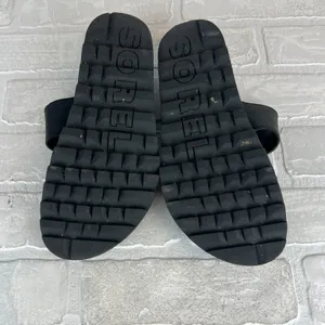 SOREL Roaming Buckle Sandals Womens 7.5 Black Platform Double Strap Slip On thumbnail 14