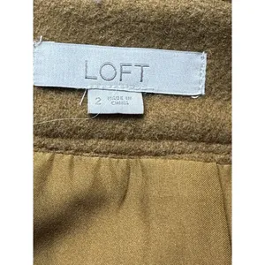 LOFT Wool Blend A-Line Mini Skirt Brown Sz 2 thumbnail 6