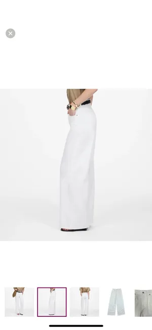 Madewell Superwide-Leg Jeans White thumbnail 4