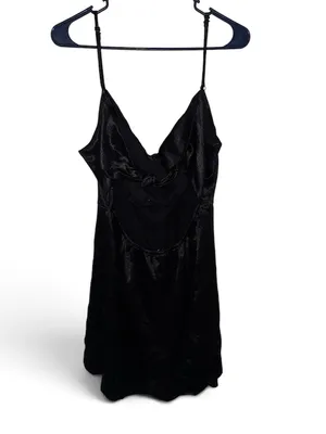 Wild Fable Black Satin Slip Dress Size XXL thumbnail 3