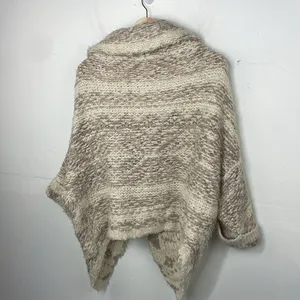 Sleeping On Snow Sweater Womens Beige Cardigan Open Asymmetrical Flowy XS thumbnail 7