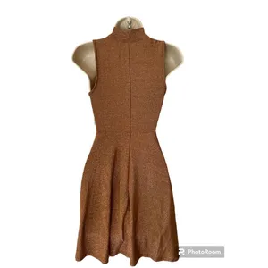 Wild Fable Gold Sleeveless Lurex Fit & Flare Dress size medium thumbnail 2