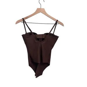 Skims Molded Underwire thong Bodysuit - size Small - Cocoa Brown NWT thumbnail 2