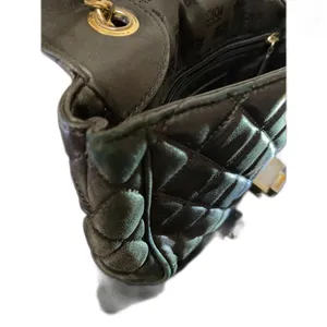 Michael Kors Black quilted Part Chain Strap Shoulder bag Crossbody Gold Plate thumbnail 2
