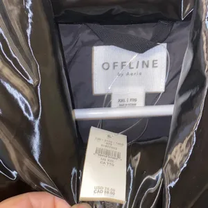 NWT!! Offline by Aerie Shiny Black Women's Puffer Vest Size XXL thumbnail 4