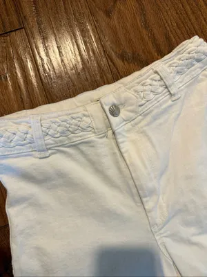 OAT New York white wide leg crop braided waistline jean 0/25 thumbnail 4