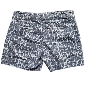 Isaac Mizrahi Mixed Grey Leopard Print Preppy Cotton Stretch Shorts‎ 8 thumbnail 3