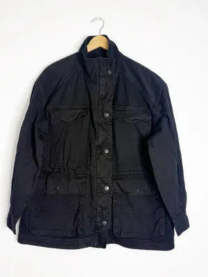 We The Free Free People Arya Utility Jacket Black Cotton Twill Size Medium thumbnail 6