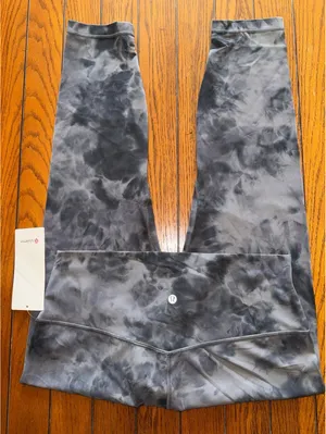 Lululemon Align High Rise 25” Diamond Dye Pitch Grey Graphite Grey Size 14 NWT thumbnail 1