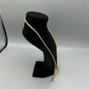 Heavy Gold Tone Rope Chain Necklace 24.5g 22-24” Unisex thumbnail 6