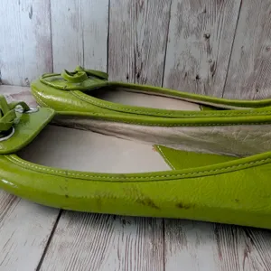 Michael Kors Flats - Green Flats Size 6.5 M - Leather Upper - Cosmetic Issues thumbnail 4