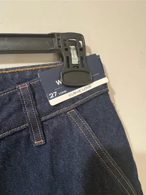 Abercrombie & Fitch Curve Love High Rise Wide Leg Trouser Jean size 27 Long thumbnail 7